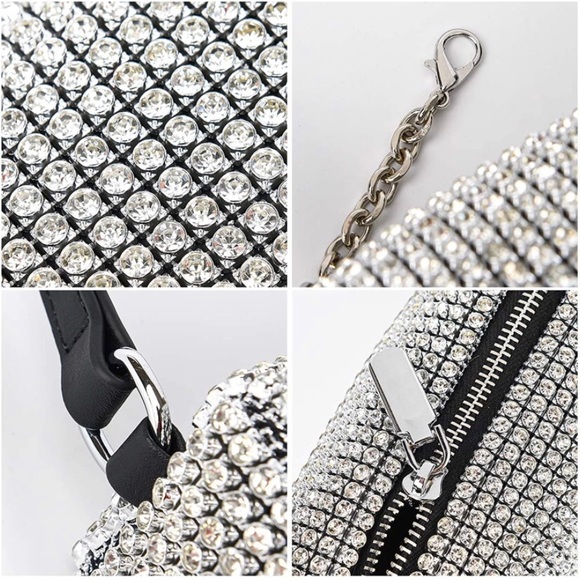 Shiny Rhinestone Shoulder Purse - Picture 4 of 5